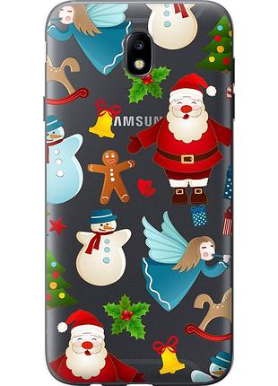 Чохол 2d пластиковий на телефон samsung galaxy j7 j730 (2017) новорічний 1 "4614t-786-58250"