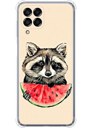 Чохол силіконовий протиударний с посиленими кутами на телефон samsung galaxy m33 m336b єнотик з кавуном "4605sp-2633-58250"