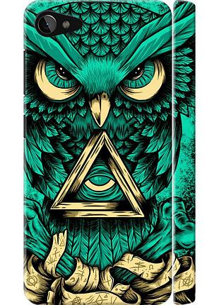Чехол 3d пластиковый матовый на телефон lenovo zuk z2 сова арт-тату "3971m-827-58250"