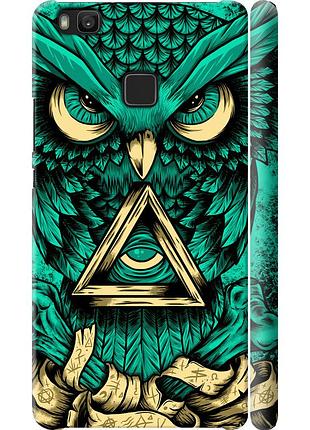 Чехол 3d пластиковый матовый на телефон huawei p9 lite сова арт-тату "3971m-298-58250"