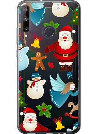 Чехол силиконовый на телефон huawei p40 lite e новогодний 1 "4614u-1875-58250"