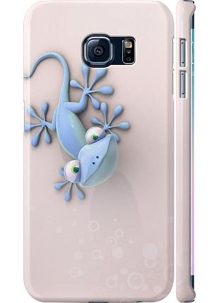 Чохол 3d пластиковий матовий на телефон samsung galaxy s6 edge g925f гекончик "1094m-83-58250"