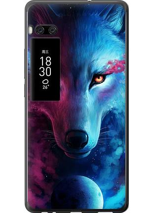 Чехол силиконовый на телефон meizu pro 7 plus арт-волк "3999u-1131-58250"