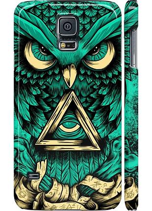 Чохол 3d пластиковий матовий на телефон samsung galaxy s5 duos sm g900fd сова арт-тату "3971m-62-58250"