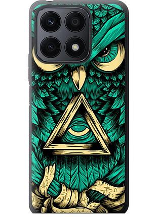 Чехол силиконовый на телефон huawei honor x8a сова арт-тату "3971u-2963-58250"