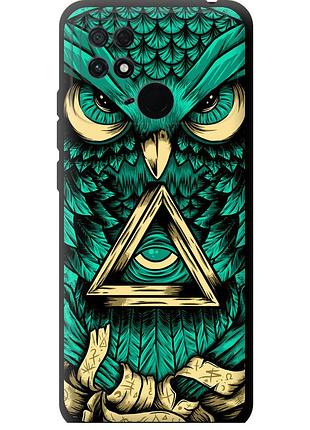 Чехол tpu на телефон xiaomi poco c40 сова арт-тату "3971b-2701-58250"