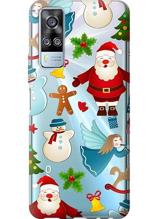Чехол силиконовый на телефон vivo y51 2020 новогодний 1 "4614u-2241-58250"