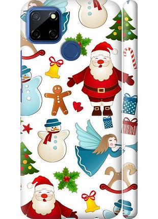 Чохол 3d пластиковий матовий на телефон realme c12 новорічний 1 "4614m-2240-58250"