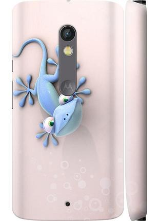Чохол 3d пластиковий матовий на телефон motorola moto x play гекончик "1094m-459-58250"