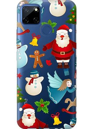 Чохол 2d пластиковий на телефон realme 7i новорічний 1 "4614t-2486-58250"