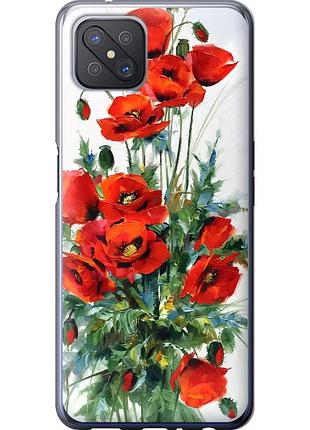 Чехол силиконовый на телефон oppo a92s маки "523u-1926-58250"