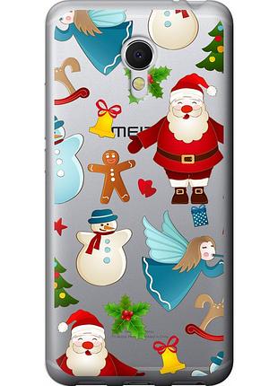 Чохол 2d пластиковий на телефон meizu mx6 новорічний 1 "4614t-259-58250"