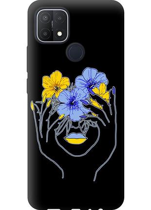 Чехол tpu патриотический на телефон oppo a15s девушка v4 "5276b-2527-58250"