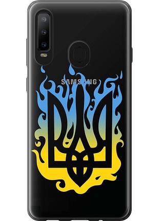 Чохол силіконовий патріотичний на телефон samsung galaxy a8s герб v1 "5258u-1636-58250"