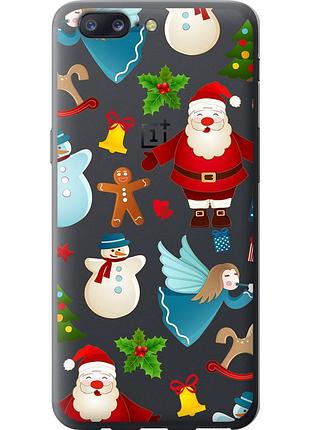 Чехол силиконовый на телефон oneplus 5 новогодний 1 "4614u-969-58250"