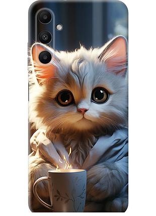 Чохол силіконовий на телефон samsung galaxy a05s білий кіт "5646u-3356-58250"