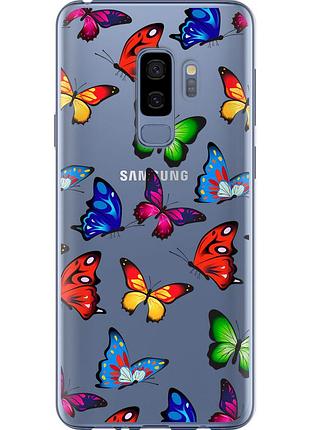 Чехол силиконовый на телефон samsung galaxy s9 plus красочные мотыльки "4761u-1365-58250"