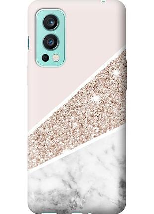 Чехол силиконовый на телефон oneplus nord 2 пастельный мрамор "4342u-2468-58250"