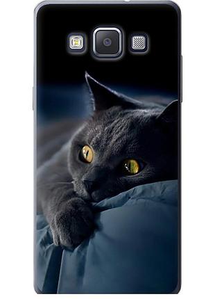 Чохол силіконовий на телефон samsung galaxy a5 a500h димчастий кіт "825u-73-58250"
