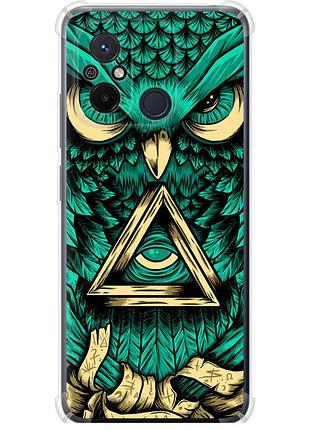 Чохол силіконовий протиударний с посиленими кутами на телефон xiaomi redmi 12c сова арт-тату "3971sp-2962-58250"