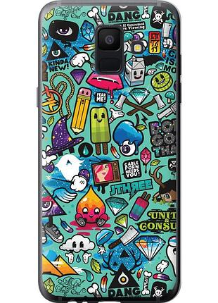 Чехол 2d пластиковый на телефон samsung galaxy a6 2018 стикер бомбинг 1 "693t-1480-58250"