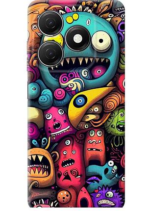 Чехол силиконовый на телефон tecno spark 20 cмешные монстры "5549u-3435-58250"