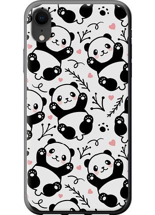 Чехол силиконовый на телефон iphone xr панды "4318u-1560-58250"