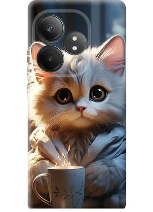 Чохол силіконовий на телефон realme gt neo6 білий кіт "5646u-3858-58250"