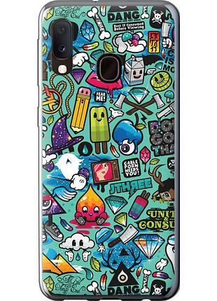 Чехол силиконовый на телефон samsung galaxy a20e a202f стикер бомбинг 1 "693u-1709-58250"