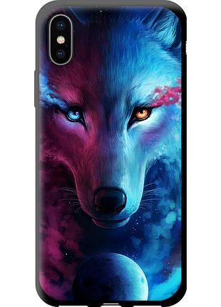 Чохол tpu на телефон iphone xs арт-вовк "3999b-1583-58250"