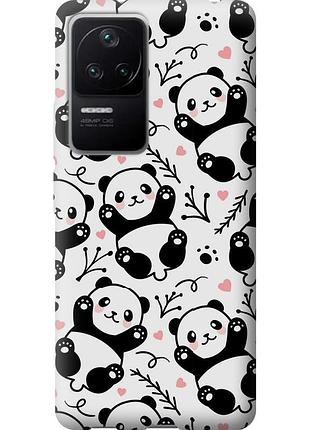 Чехол силиконовый на телефон xiaomi poco f4 панды "4318u-3917-58250"