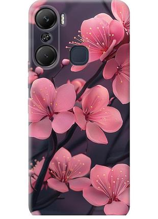 Чехол силиконовый на телефон infinix hot 12 pro пурпурная сакура "6075u-2868-58250"