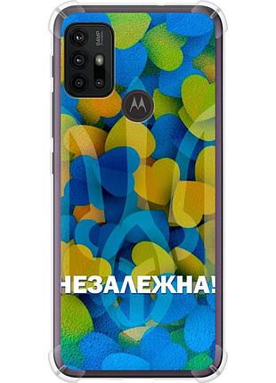 Чохол силіконовий протиударний с посиленими кутами патріотичний на телефон motorola moto g30 незалежна "5447sp-2320-58250"