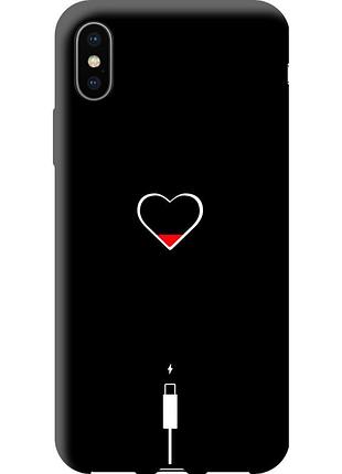 Чехол tpu на телефон iphone x подзарядка сердца "4274b-1050-58250"