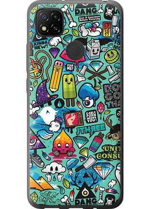 Чохол силіконовий на телефон xiaomi redmi 9c стікер бомбінг 1 "693u-2035-58250"