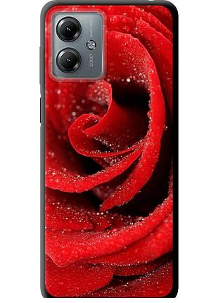 Чохол tpu на телефон motorola moto g14 червона троянда "529b-3197-58250"