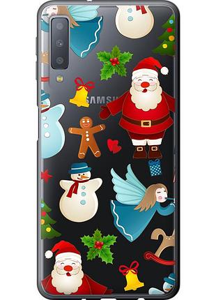 Чохол силіконовий на телефон samsung galaxy a7 (2018) a750f новорічний 1 "4614u-1582-58250"