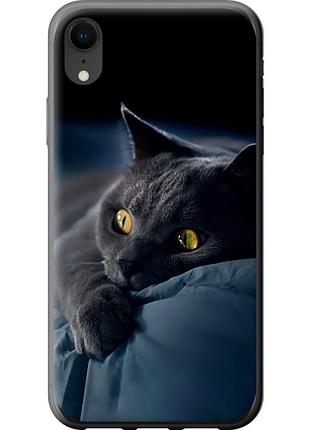 Чохол 2d пластиковий на телефон iphone xr димчастий кіт "825t-1560-58250"