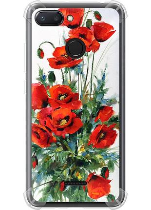 Чохол силіконовий протиударний с посиленими кутами на телефон xiaomi redmi 6 маки "523sp-1521-58250"