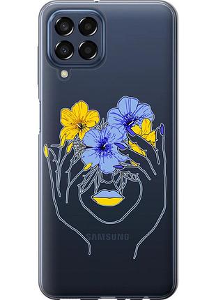 Чохол силіконовий патріотичний на телефон samsung galaxy m33 m336b дівчина v4 "5276u-2633-58250"