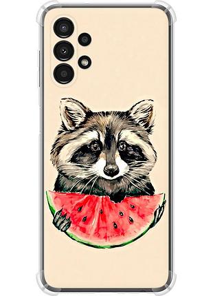 Чохол силіконовий протиударний с посиленими кутами на телефон samsung galaxy a13 a135f єнотик з кавуном "4605sp-2498-58250"