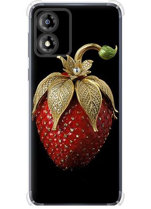 Чехол силикон с усиленными углами на телефон motorola moto e13 клубника v3 "5638sp-3053-58250"