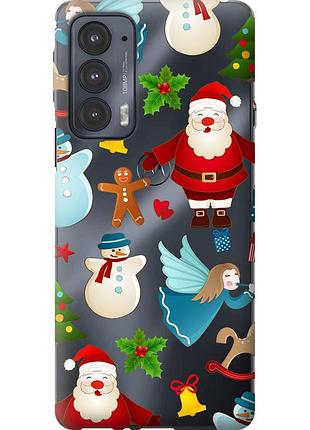 Чохол силіконовий на телефон motorola edge 20 новорічний 1 "4614u-2497-58250"