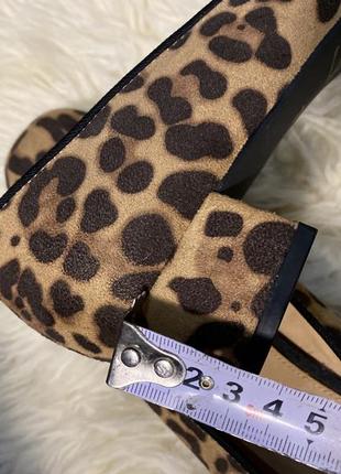 M&s collection  леопардовые  туфли на квадратный устойчивых каблуках2 фото