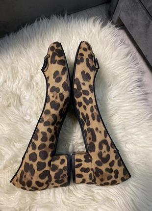 M&s collection  леопардовые  туфли на квадратный устойчивых каблуках3 фото