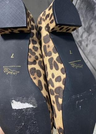 M&s collection  леопардовые  туфли на квадратный устойчивых каблуках8 фото