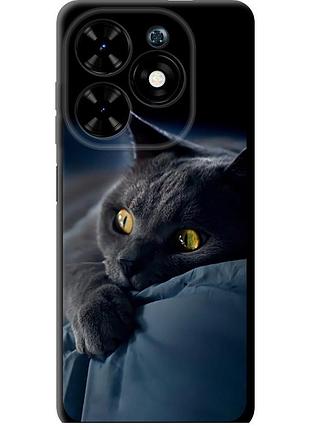 Чохол tpu на телефон tecno spark go 2024 димчастий кіт "825b-3432-58250"