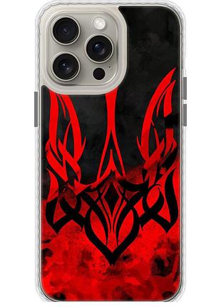 Чехол чехол bumper magsafe патриотический на телефон iphone 15 pro max герб украины v2 "5312pm-3098-58250"