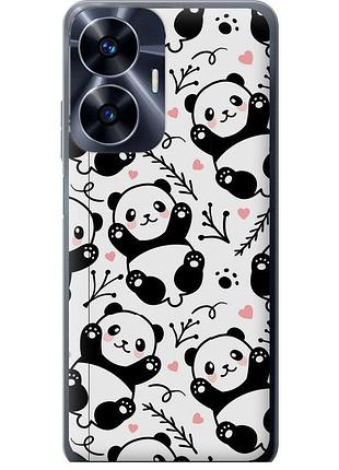 Чехол силиконовый на телефон realme c55 панды "4318u-2992-58250"