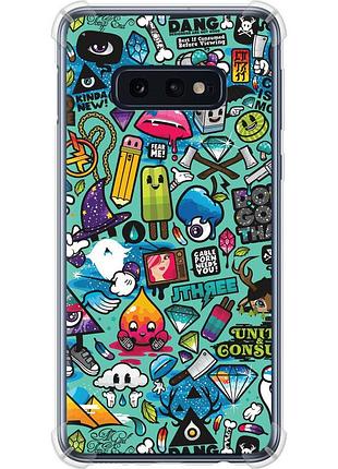 Чохол силіконовий протиударний с посиленими кутами на телефон samsung galaxy s10e стікер бомбінг 1 "693sp-1646-58250"